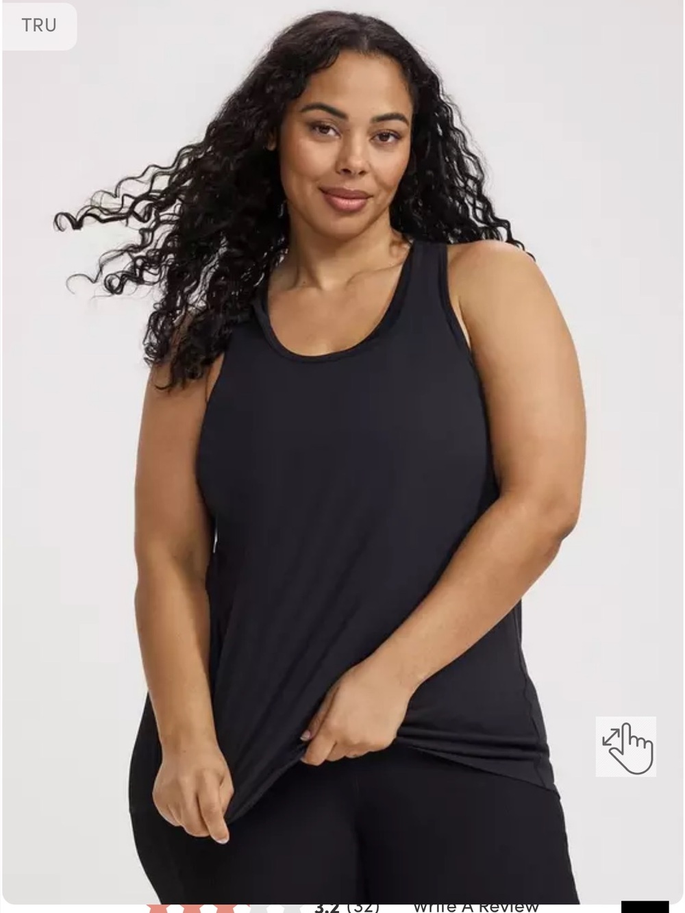 NWT...TRU by Torrid Performance Cotton Active Tank 2-in-1 Bra Size 2 (18/20)